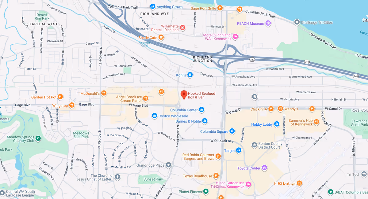 Map to Hooked Seafood Boil & Bar